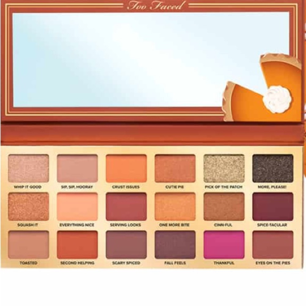Too faced, pumpkin spice second slice eyeshadow palette.